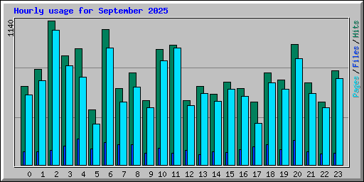 Hourly usage for September 2025