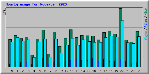 Hourly usage for November 2025